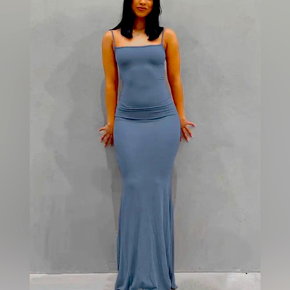 Bodycon Maxi Dress Blue